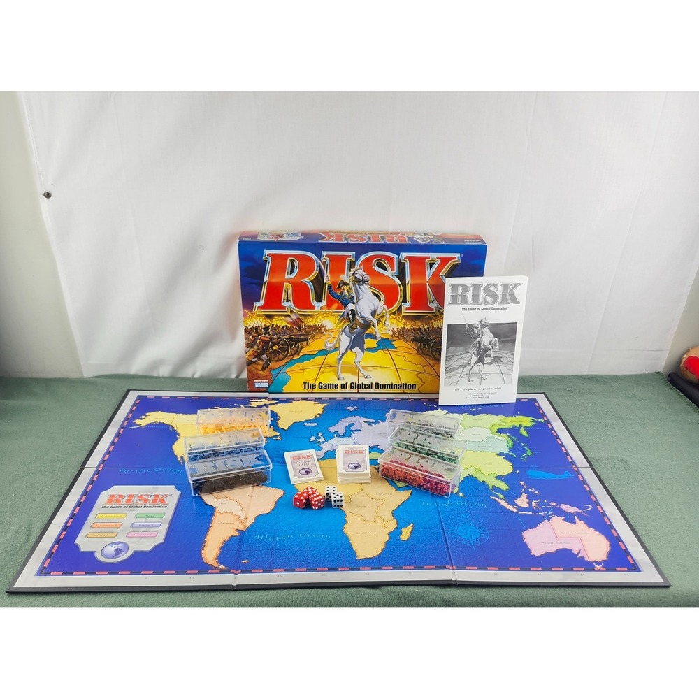 Risk Board Game 1998 Hasbro Parker Brothers 100% COMPLETE